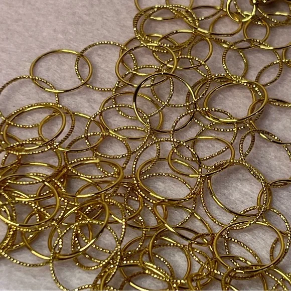 Talbots Gold Circle Necklace triple strand - Picture 9 of 9